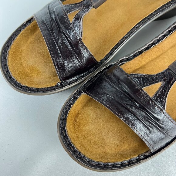 Naot Womens Cymbal Gladiator Sandal Brown Leather Strappy Comfort size 10 - Picture 9 of 14